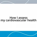 How I assess my cardiovascular health